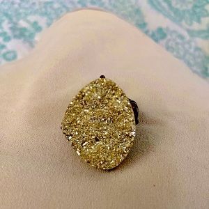 [6]💛 Gold-Tone Nugget Ring